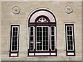 Windows on building facade