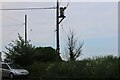 Electric and telephone poles on East Road, East Mersea