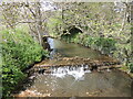 The weir on Stanton Road bridge