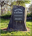 SW7821 : "Welcome to St. Keverne" sign at the side of the B3293 by habiloid