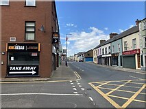 H4572 : Road junction Market Street, Omagh by Kenneth  Allen