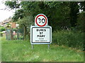 Bures St. Mary Village Name sign