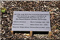 NX0942 : Commemorative Plaque, Logan Botanic Garden by Billy McCrorie