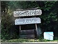 Sign in Powdermill Lane for reservoir facilities, Sedlescombe