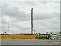 CFA piling auger at the new crossing construction site