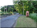 Road junction and phonebox, Burnside of Duntrune