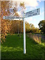 Direction Sign ? Signpost at Upper Green, Langley parish