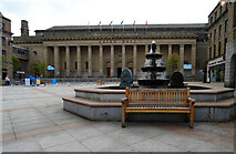 NO4030 : Fountain in front of Caird Hall, Dundee by JThomas