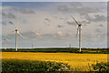 NZ2889 : Lynemouth Wind Farm by David Dixon