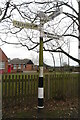 Direction Sign ? Signpost outside the County Primary School in Messing cum Inworth