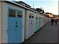 SY3391 : Beach huts on the Front Beach, Lyme Regis, Dorset by A J Paxton
