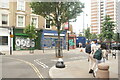 View of shutter art on Tabernacle Street