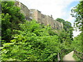 Skipton  Castle  from  footpath  to  Skipton  Woods