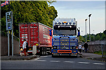 H4572 : Passing lorries, Omagh by Kenneth  Allen