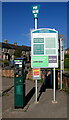 Park & Pay information board in Bream Road Car Park, Lydney