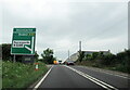 A30 on Zelah Hill approaching B3285 turning for Perranporth