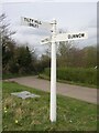 Direction Sign ? Signpost at Tingates in Tilty parish