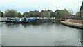 Boats moored at Stretford Marina