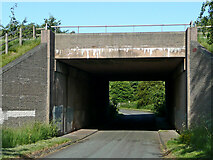 SJ9314 : M6 bridge over Wood Bank Lane near Penkridge by Roger  D Kidd