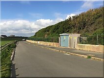 TV4898 : Steep bank beside College Road, Seaford by Robin Stott