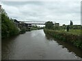 Pipe bridge near Navigation Bank