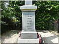 Part of the war memorial in Whixall