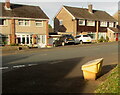 Yellow salt/grit box on a Malpas corner, Newport