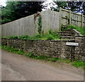 Village hall direction sign, Llandenny, Monmouthshire