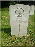 TQ4577 : War grave to Private French in Woolwich Old Cemetery by Marathon