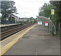 Temporary shelter on Platform 1, Llandaf station, Cardiff