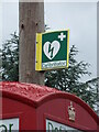 Defibrillator sign on Henny Road