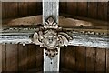 SS5923 : Atherington, St. Mary's Church: South porch roof boss by Michael Garlick