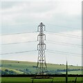 Pylon near Stretham Farm - and view to the south