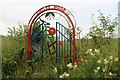 Ornate gate at Jubilee Wood