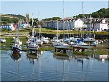 SN4562 : Yachts in Aberaeron Harbour by Philip Halling