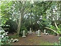 Stone statues, seats and columns, Belmont Gardens