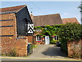 Three crows on a barn in Trinity Street, Tewkesbury