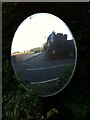 SP3189 : Astley Lodge reflected in a convex road safety mirror by A J Paxton