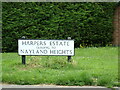 TL9634 : Harpers Estate sign by Geographer