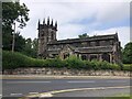 View across Church Street to St Bartholomew Church