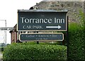 NS6173 : Sign for the Torrance Inn car park by Richard Sutcliffe
