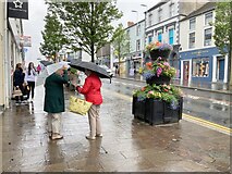 H4572 : Umbrellas up, High Street, Omagh by Kenneth  Allen