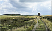 NY8053 : Carriers' Way passing smelt mill chimney by Trevor Littlewood