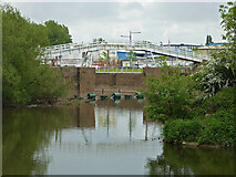 SO8453 : Entrance to the Oil Dock, Worcester by Chris Allen