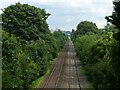 East from Woodyard Lane railway bridge