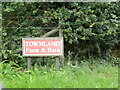 TL9635 : Townland Farm & Townland Barn sign by Geographer