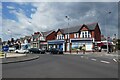 Parade of shops at the roundabout