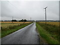 Fence-lined minor road near to North, South, East and West Happas