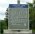 NS5272 : Sign: Antonine Wall Castlehill by Richard Sutcliffe