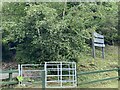 Footpath gate to Cwm Big forest